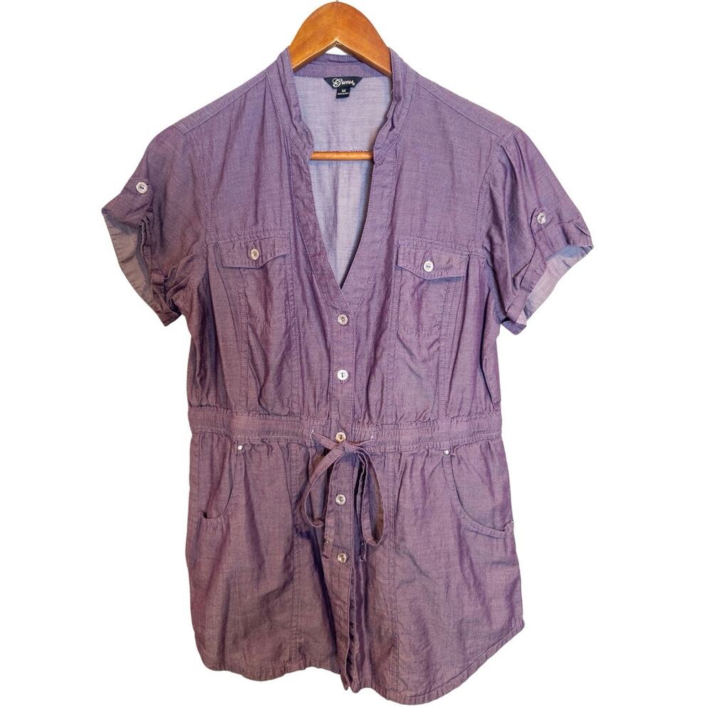 2010s Guess Soft Boho Drawstring Waist Purple But… - image 3